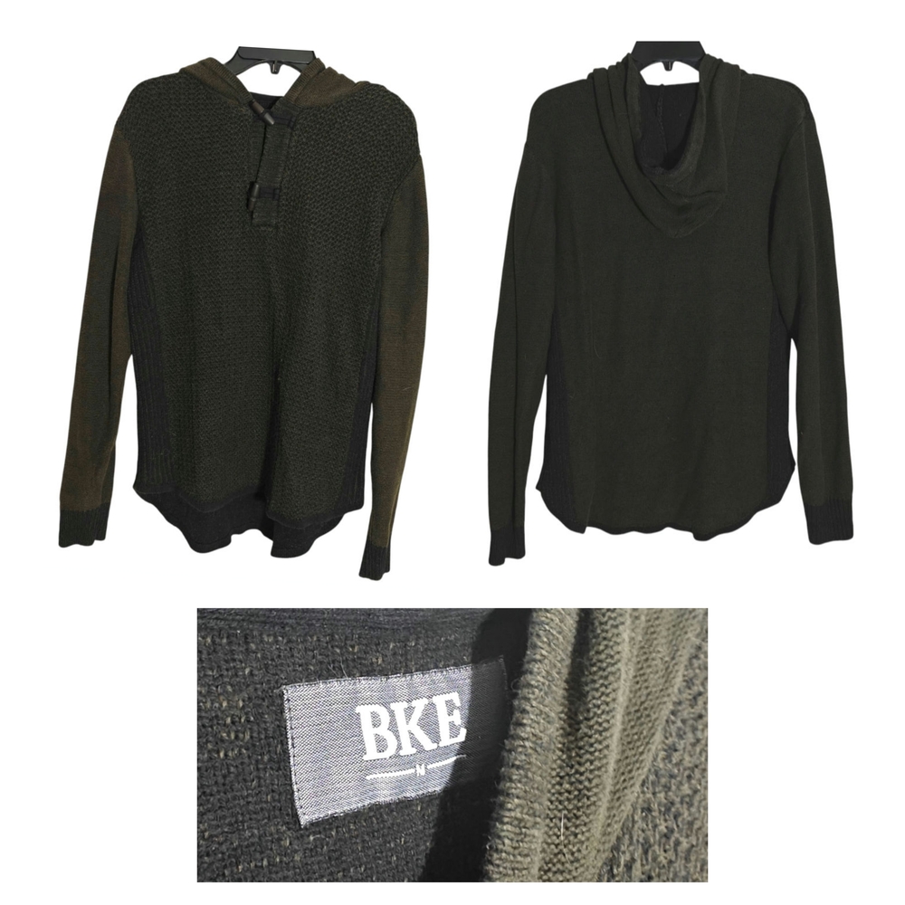 BKE Olive Green Hooded Sweater